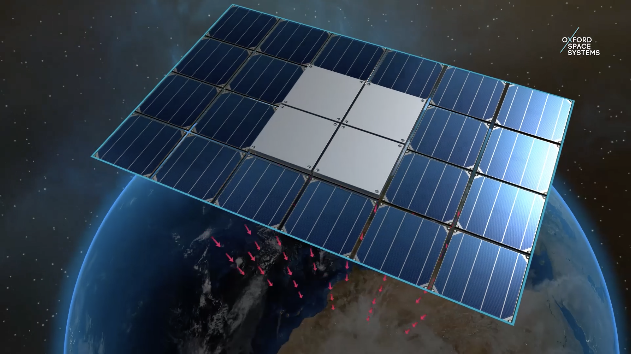 solar panels over the earth