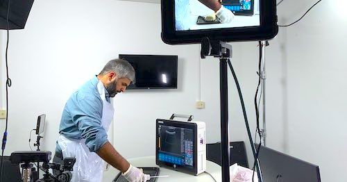 Demonstration for a 'B-roll' shot which Sound Motive shoots for use in a pitch film for ANT